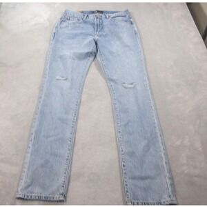 Gap Denim Jeans Mens 30x34 Light Wash Blue‎ Straight Leg Distressed Cotton